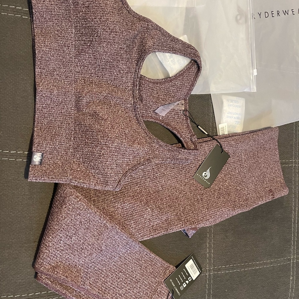 Ryderwear Maroon Ribbed Set
